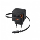 CARGADOR TIPO C CARGA RAPIDA 20W RETRACTIL L165 XO