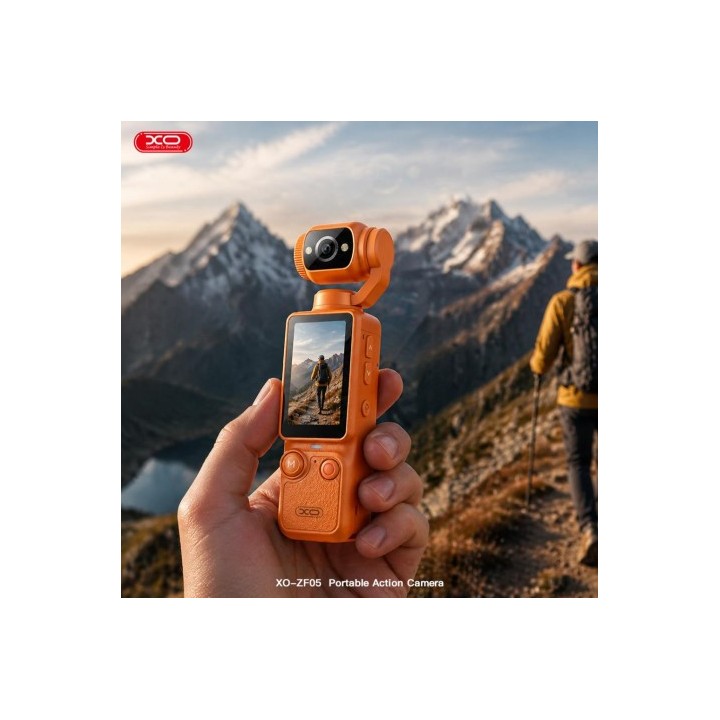 CAMARA ACCION PORTATIL UHD 4K NARANJA ZF05 XO