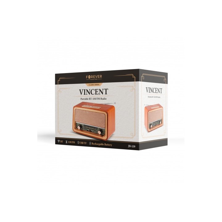 RADIO VINCENT AM/FM JB-120 BT USB 1200MAH FOREVER