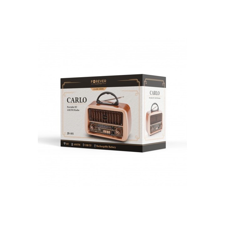 RADIO CARLO AM/FM JB-105 T USB 1200MAH FOREVER