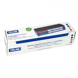 PACK BORRADOR MAGNETICO PARA PIZARRA BLANCA + 4 ROTULADORES 3.7MM MILAN