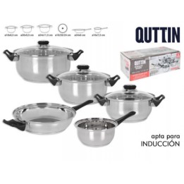 BATERIA DE COCINA 8 PIEZAS INDUCCION GENOVA QUTTIN