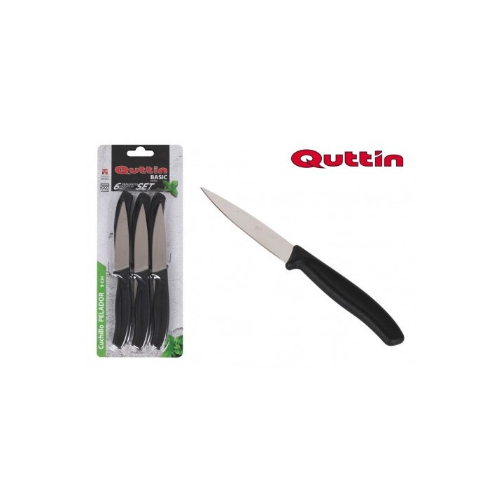 SET 6 CUCHILLOS PELADOR 9CM BASIC QUTTIN