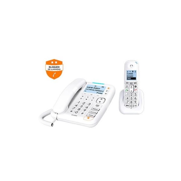 PACK COMBO FIJO MAS INALAMBRICO ALCATEL BLANCO XL785 COMBO