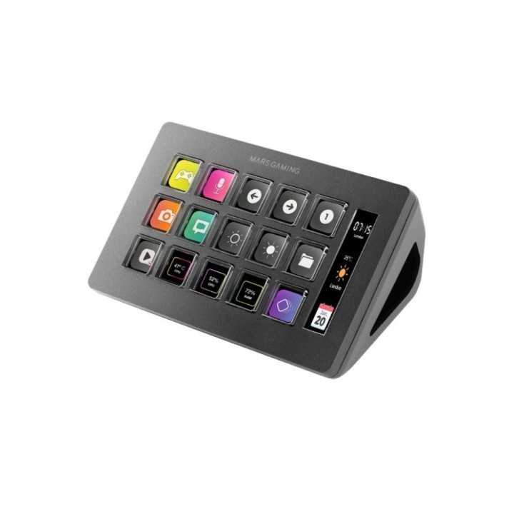 STREAM DECK SLIM MARS GAMING MSD-ONE | 15 TECLAS LCD | NEGRO