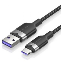 CABLE USB 2.0 TIPO C 2M | HASTA 100W | 480MBPS | NEGRO VENTION