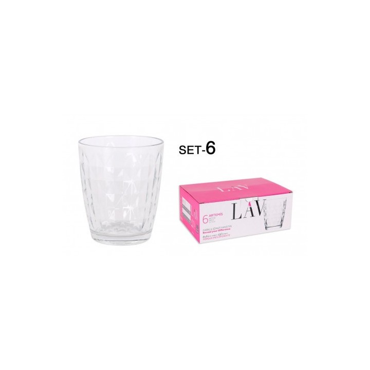 SET 6 VASOS CRISTAL 340CC NEW ARTEMIS
