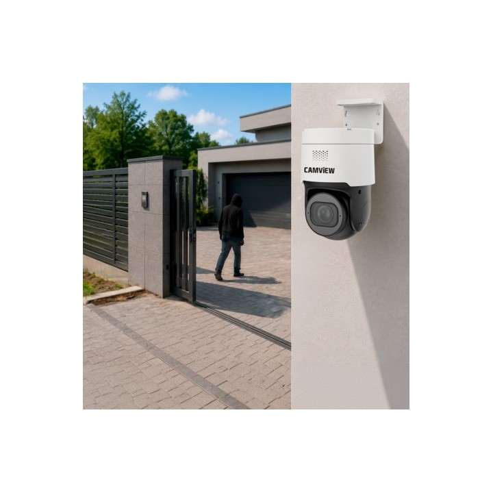 CAMARA IP PTZ 8MP POE ZOOM ÓPTICO AUDIO MICROSD Y LUCES DISUASORIAS CAMVIEW