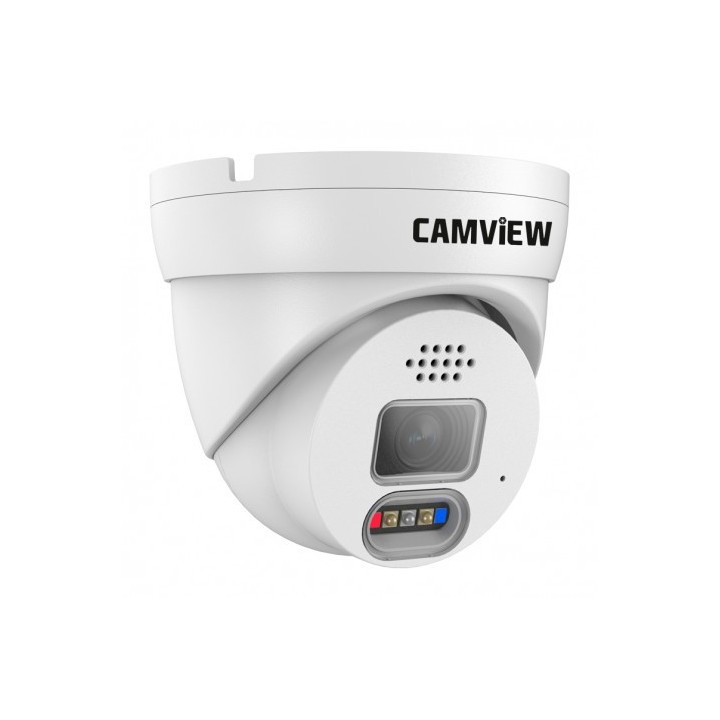 CAMARA IP DOMO 5MP POE CON AI SIRENA, AUDIO, LUCES Y MICRO SD CAMVIEW