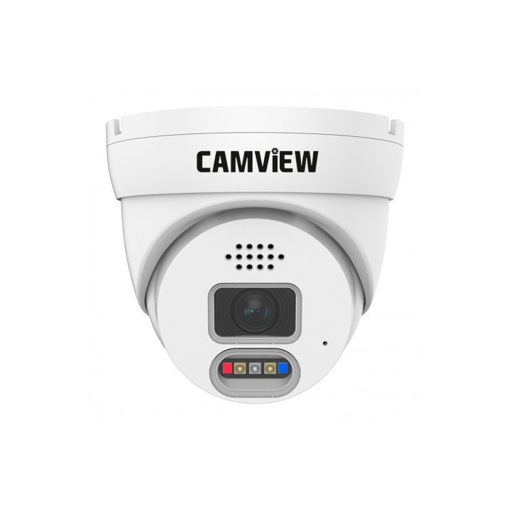 CAMARA IP DOMO 5MP POE CON AI SIRENA, AUDIO, LUCES Y MICRO SD CAMVIEW