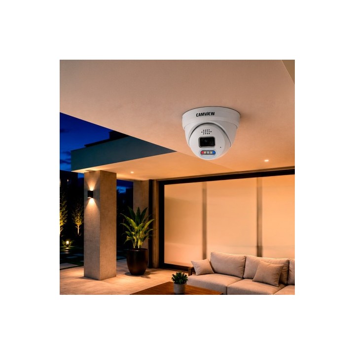 CAMARA IP DOMO 5MP POE FULL AI SIRENA, AUDIO, LUCES Y MICRO SD CAMVIEW