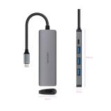 HUB USB-C 5 EN 1 | CONVERSOR USBC 3.1 A 3 X USBA 3.0 + USBC PD 100W + HDMI
