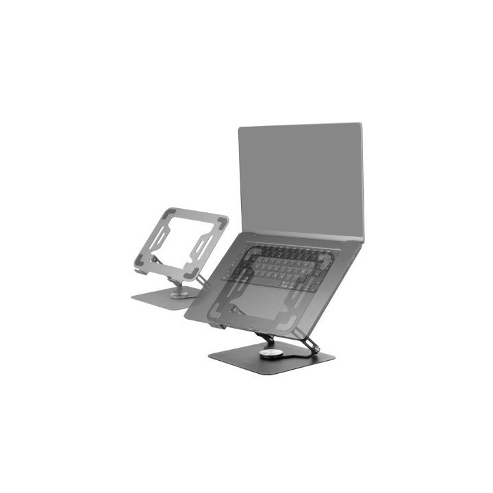 SOPORTE PARA TABLETS Y PORTATILES HASTA 17" EN ACERO 360º NEGRO MARS GAMING