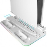 SOPORTE MULTIFUNCION RGB PARA PS5 MARS GAMING MPS5-B2 BLANCO