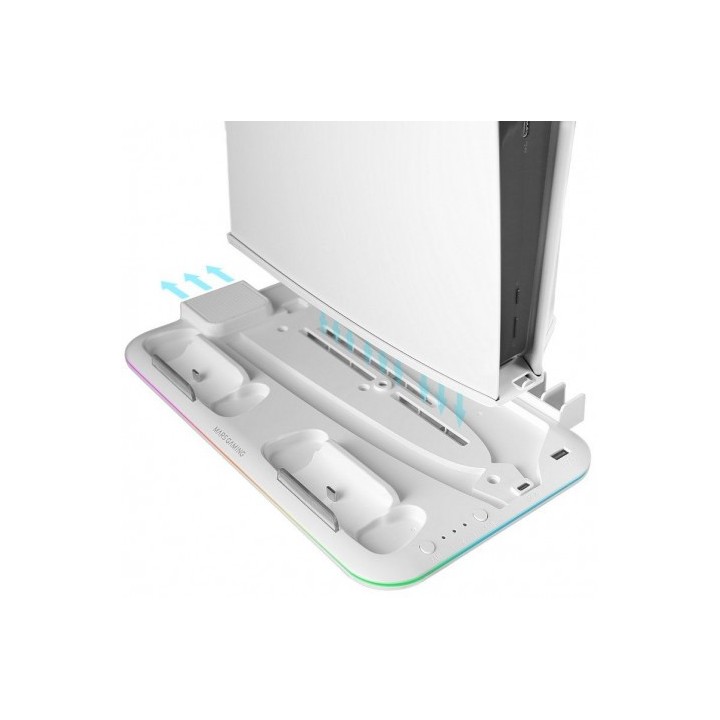 SOPORTE MULTIFUNCION RGB PARA PS5 MARS GAMING MPS5-B2 BLANCO