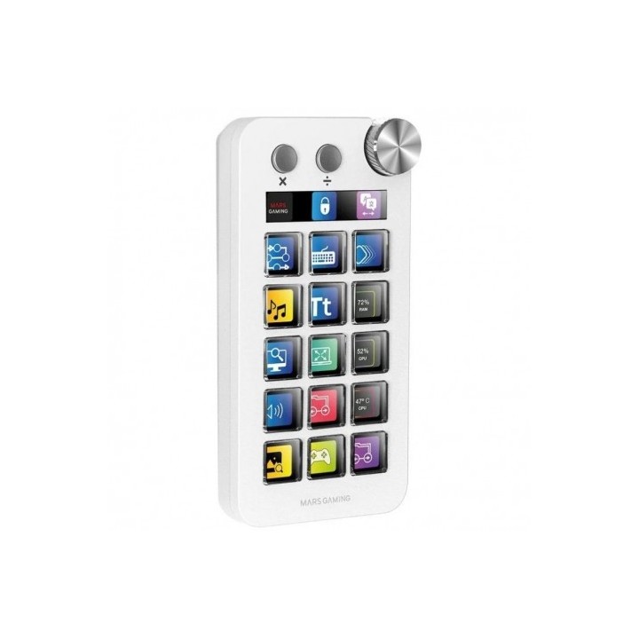 STREAM DECK MARS GAMING MSD-NEO | 15 TECLAS LCD | 1 RUEDA | 2 BOTONES