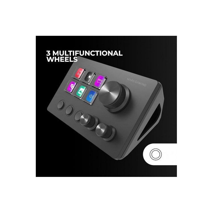 STREAM DECK MARS GAMING MDS-TWO | CONTROL DECK COMPACTO 6 TECLAS