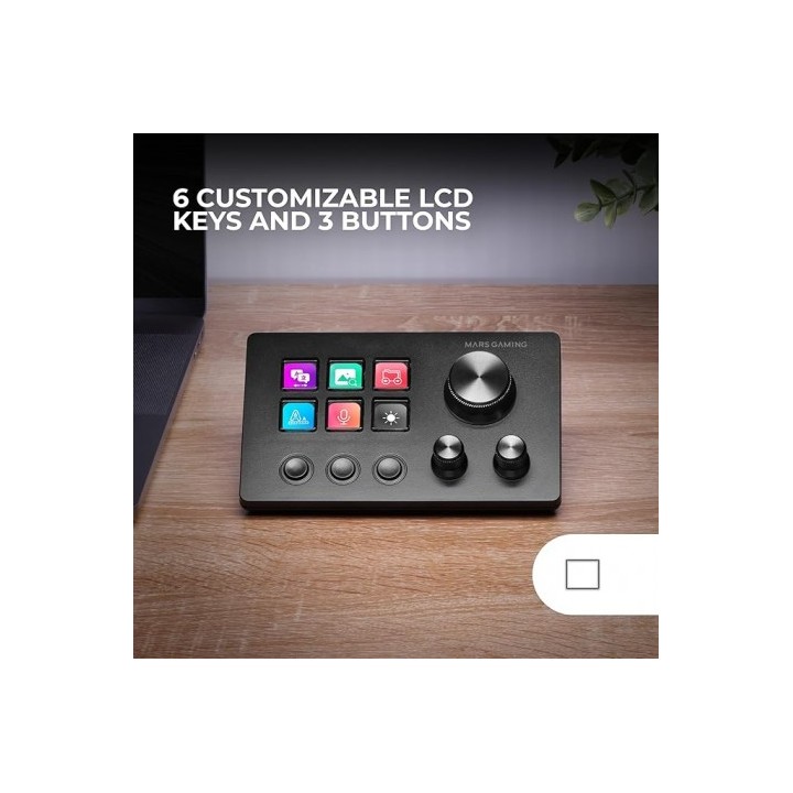 STREAM DECK MARS GAMING MDS-TWO | CONTROL DECK COMPACTO 6 TECLAS