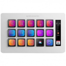 STREAM DECK SLIM MARS GAMING MSD-ONE | 15 TECLAS LCD | BLANCO