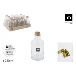 BOTELLA FRASCA 250ML CON TAPON CORCHO LA MEDITERRANEA