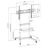 REACONDICIONADO SOPORTE DE SUELO TV 55" - 100" CROMAD