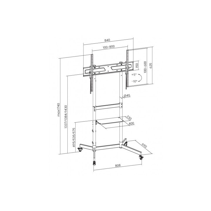 REACONDICIONADO SOPORTE DE SUELO TV 55" - 100" CROMAD