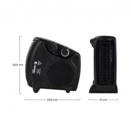 CALEFACTOR VERTICAL/HORIZONTAL NEGRO 2000W RAYDAN