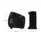 CALEFACTOR VERTICAL/HORIZONTAL NEGRO 2000W RAYDAN