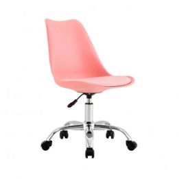 SILLA DE ESCRITORIO CON RUEDAS 91X47X58CM ROSA