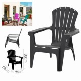 SILLA DE JARDIN PLASTICA DOLOMITI 75X86X86 ANTRACITA