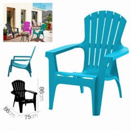 SILLA DE JARDIN PLASTICA DOLOMITI 75X86X86 AZUL