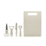 SET 4 UTENSILIOS COCINA +TABLA DE CORTE Y CON SOPORTE QUTTIN