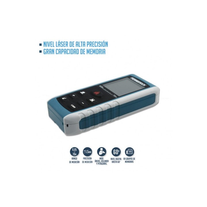 MEDIDOR DISTANCIA LASER 70 METROS FERRESTOCK