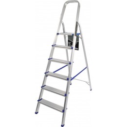 ESCALERA ALUMINIO 6 PELDAÑOS MADER