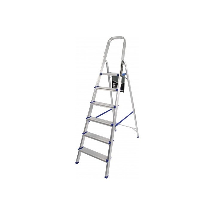 ESCALERA ALUMINIO 6 PELDAÑOS MADER