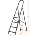 ESCALERA ALUMINIO 6 PELDAÑOS MADER