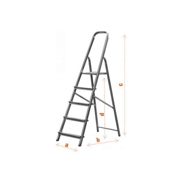 ESCALERA ALUMINIO 6 PELDAÑOS MADER