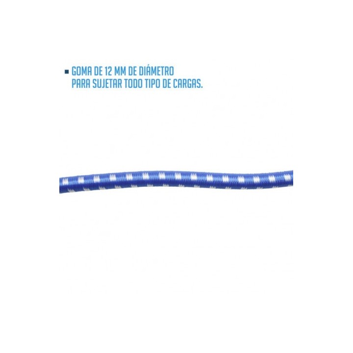 JUEGO 2 GANCHOS ELASTICOS DE GOMA 90CM X 12MM FERRESTOCK