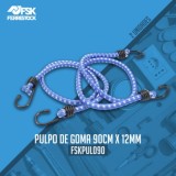 JUEGO 2 GANCHOS ELASTICOS DE GOMA 90CM X 12MM FERRESTOCK