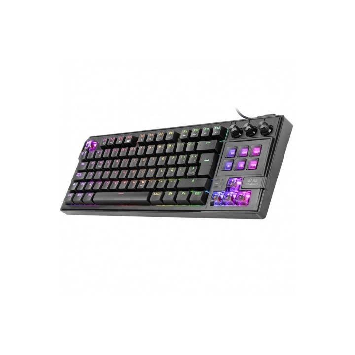 TECLADO MECANICO MARS GAMING CON SMART DECK NEGRO MK-MASTER