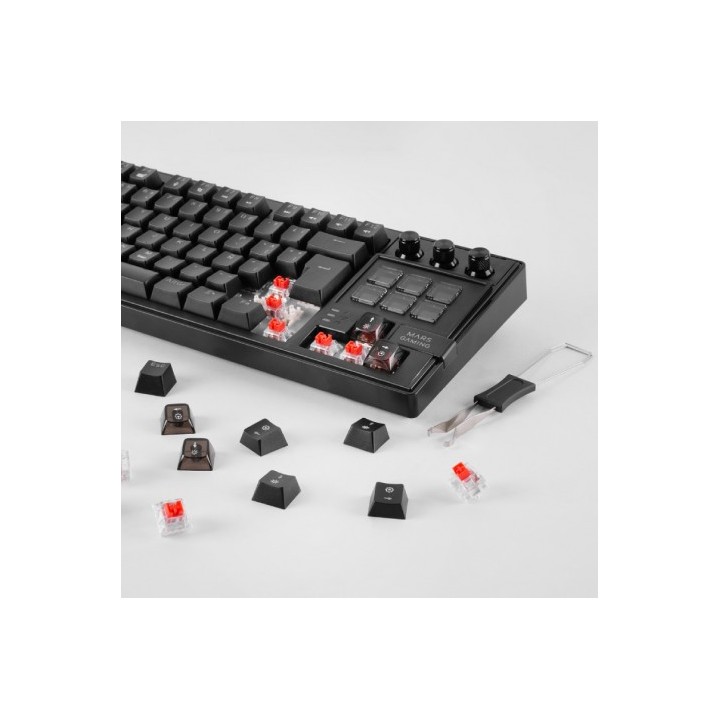 TECLADO MECANICO MARS GAMING CON SMART DECK NEGRO MK-MASTER