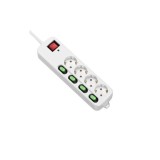 BASE MULTIPLE 4 ENCHUFES CON INTERRUPTORES