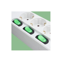BASE MULTIPLE 4 ENCHUFES CON INTERRUPTORES