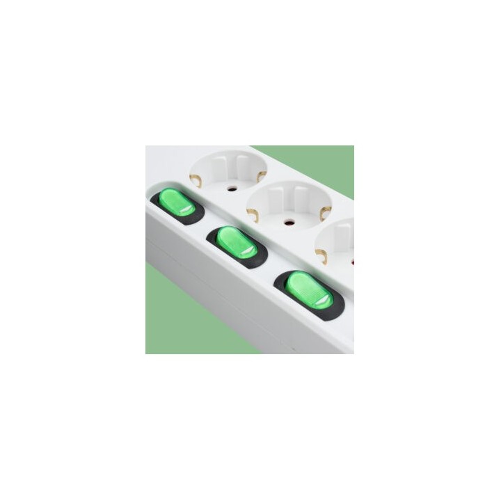 BASE MULTIPLE 4 ENCHUFES CON INTERRUPTORES