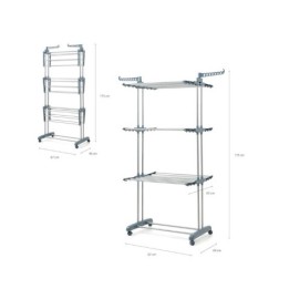 TENDEDERO VERTICAL CON RUEDAS 24 BARRAS 40KG INNOVAGOODS