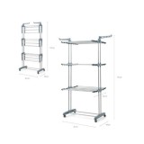 TENDEDERO VERTICAL CON RUEDAS 24 BARRAS 40KG INNOVAGOODS