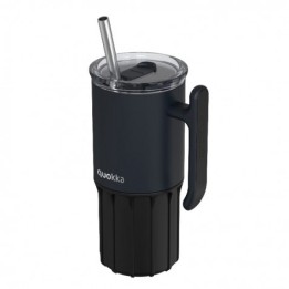TAZA TERMO ACERO INOX 720ML CON BASE SILICONA UMI BLACK QUOKKA