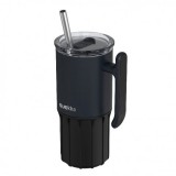 TAZA TERMO ACERO INOX 720ML CON BASE SILICONA UMI BLACK QUOKKA