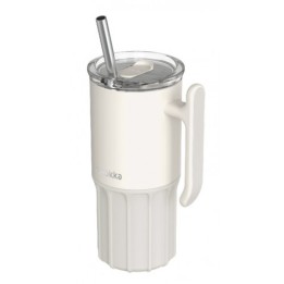 TAZA TERMO ACERO INOX 720ML CON BASE SILICONA UMI IVORY QUOKKA