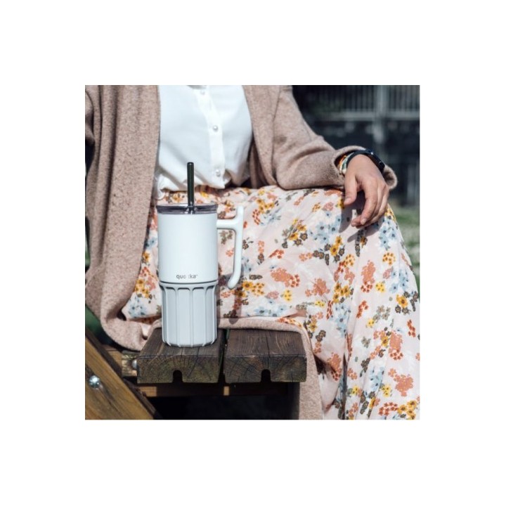 TAZA TERMO ACERO INOX 720ML CON BASE SILICONA UMI IVORY QUOKKA